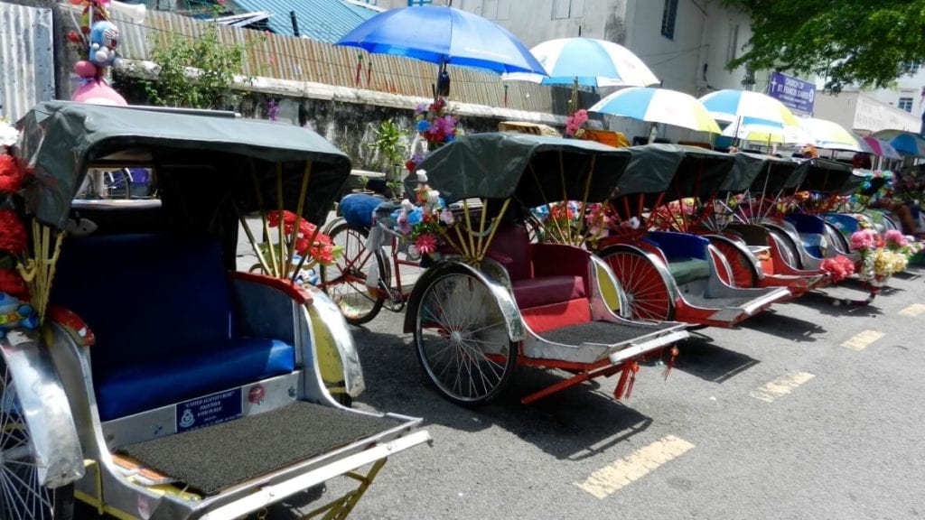 trishaws in penang 