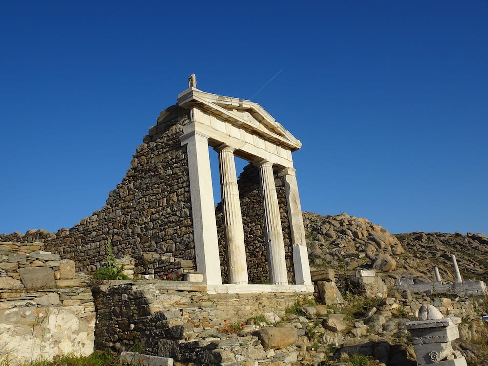 Temple of Isis on Delos, ancient island Greece. Best things to do in Mykonos