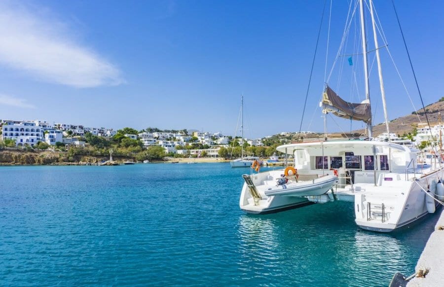 Yacht in Paros