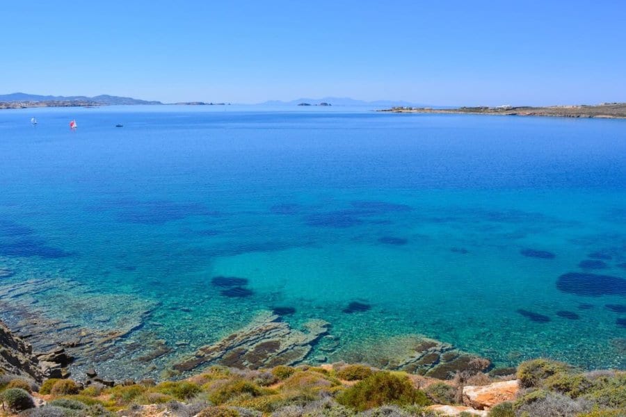 Beautiful blue sea of Paros Greece, Things to do in Paros, Greece