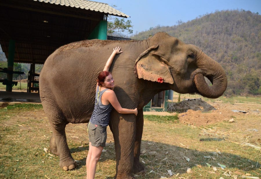 Me hugging an elephant-Expatriate Malaysia