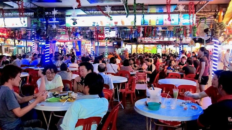 Busy Food Court in Malaysia