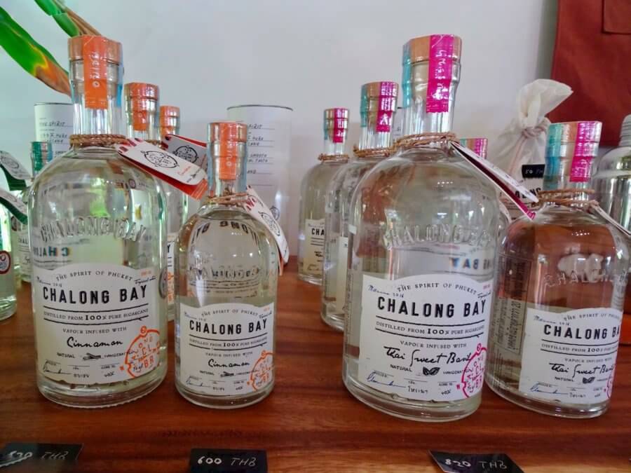 Chalong Bay Rum bottles. Unusual things to do in Phuket
