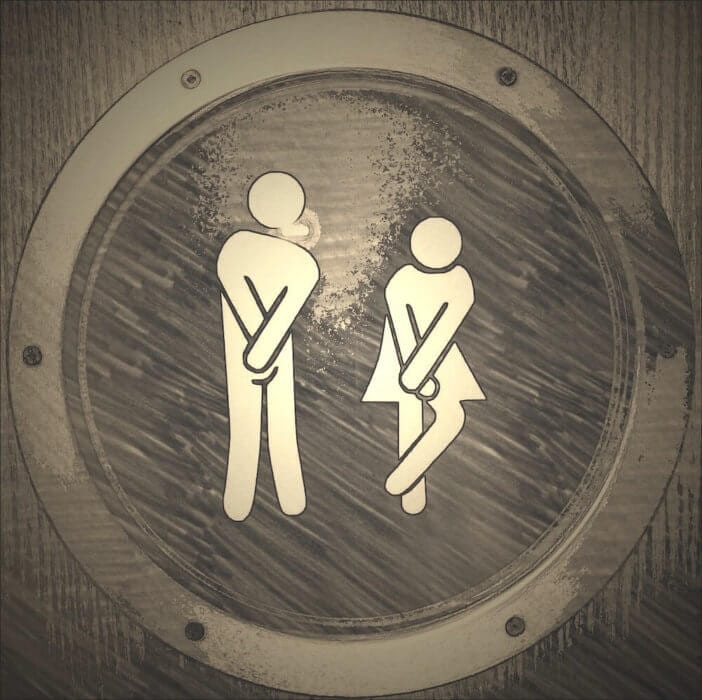 toilet sign. male and female 