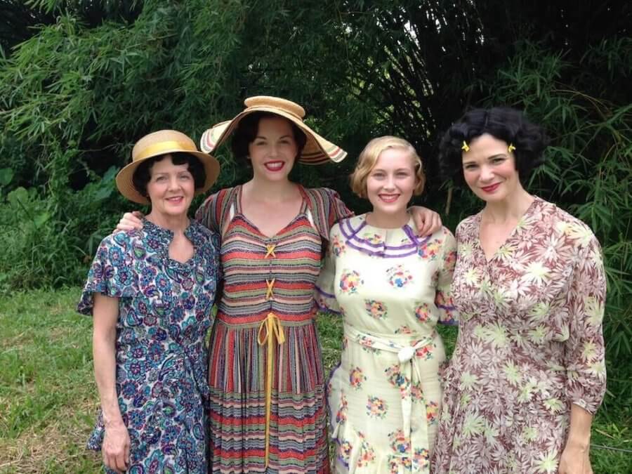 Girls on the set of Indian Summers Season 2