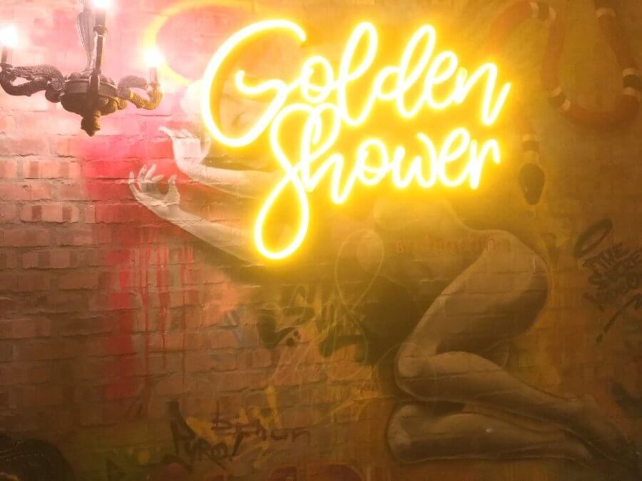 Golden shower bar