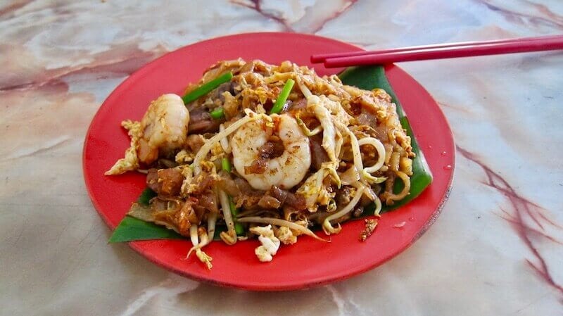 Char Kway teow noodles- best hawker food in Penang