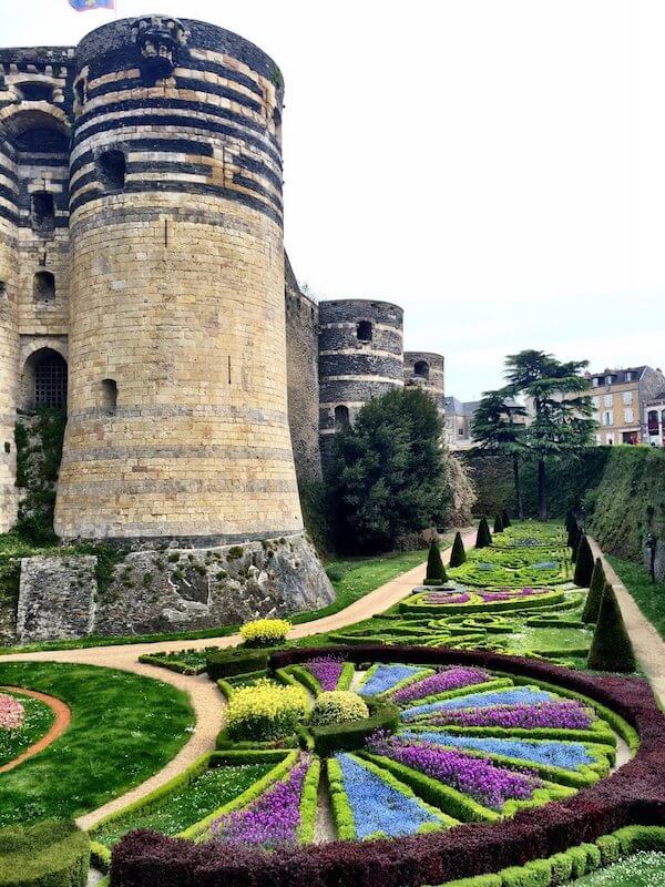 Angers Chateau and gardens in France