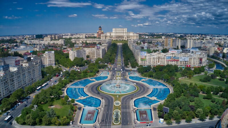 Mike's Road Trip Aerial view in Bucharest