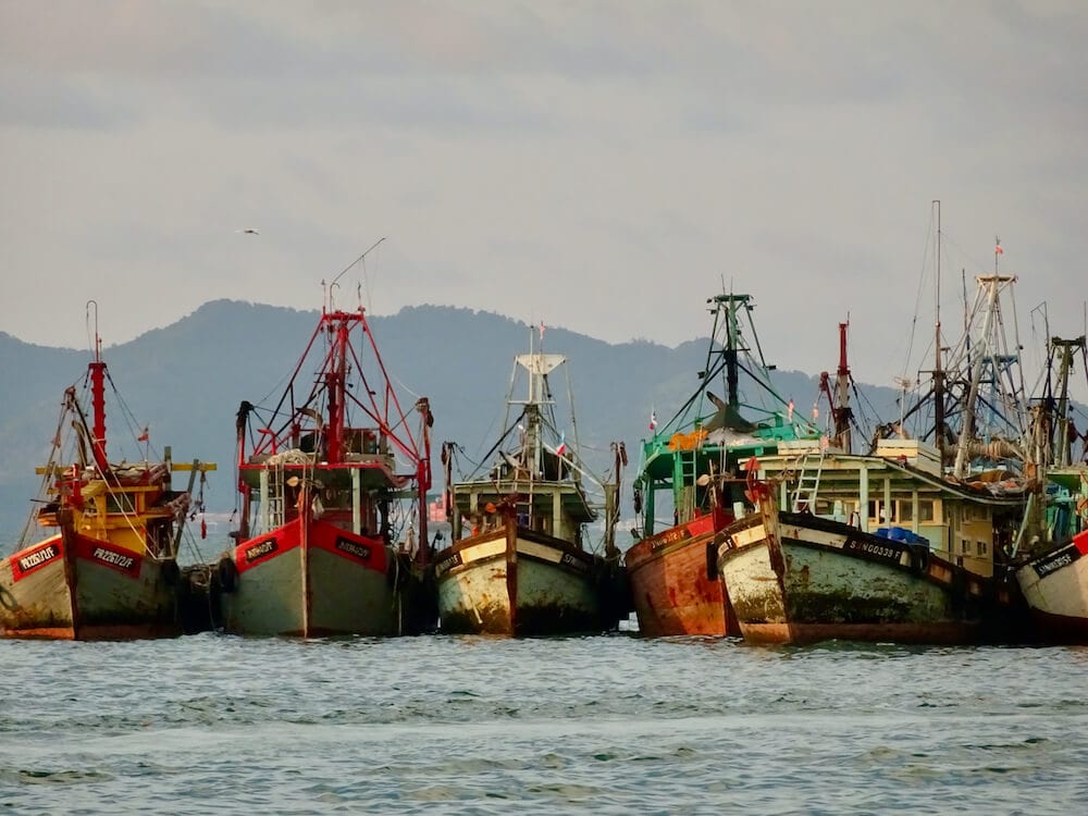 fishing boats in Kota Kinabalu