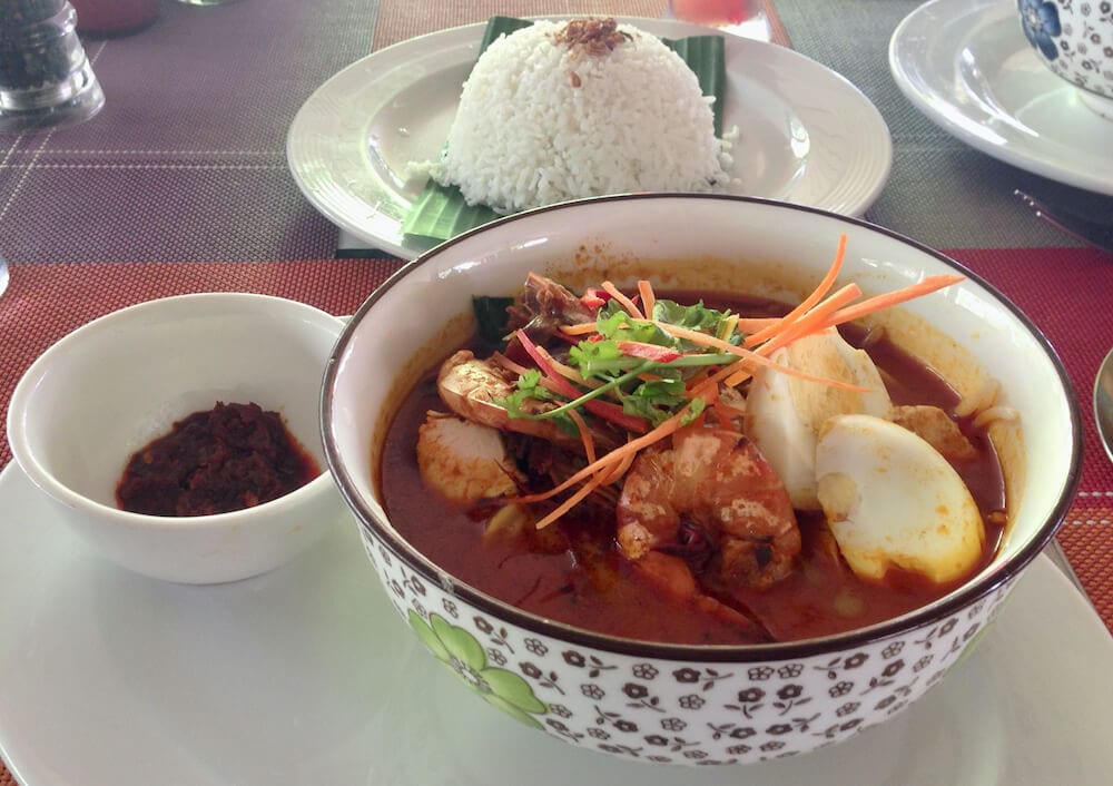 bowl of shrimp soup