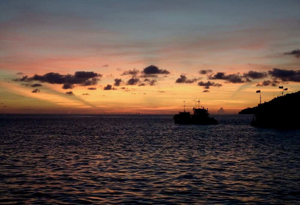 sunset on Kota Kinabalu