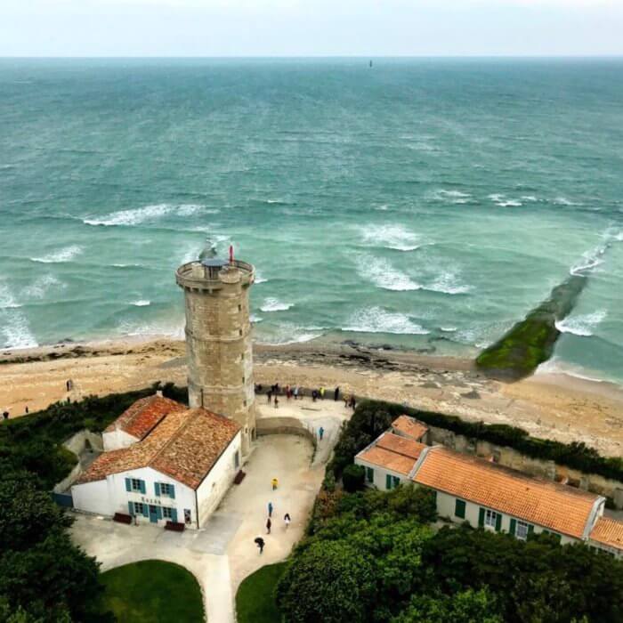 Ile de Re, France. lighthouse on the shore