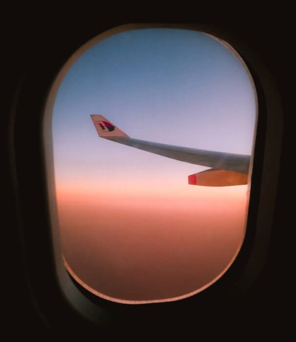 malaysia airlines plane through the window