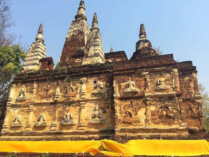 Temple wall in Chiang Mai