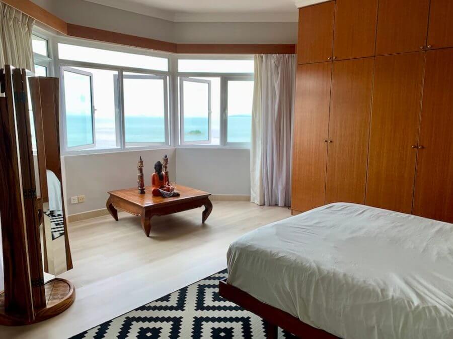 Bedroom with a view of the ocean: cost of living in Penang