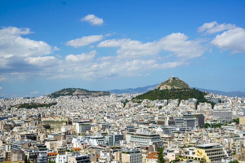 city scape of Athens, Greece.