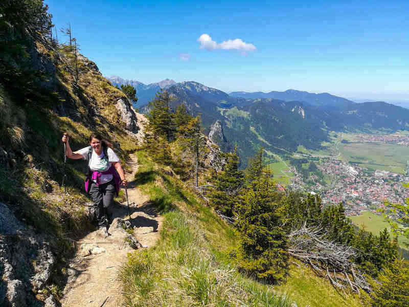 Laurel hiking in the German alps 