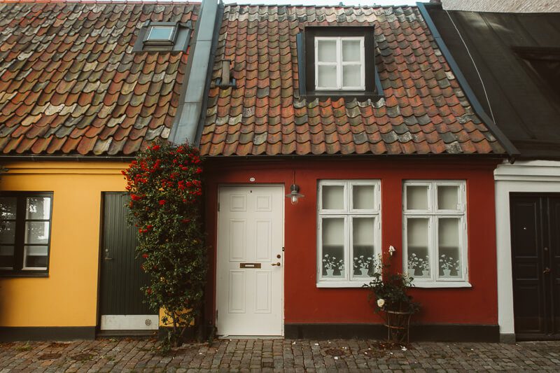 Red and yellow houses of Malmo, Sweden