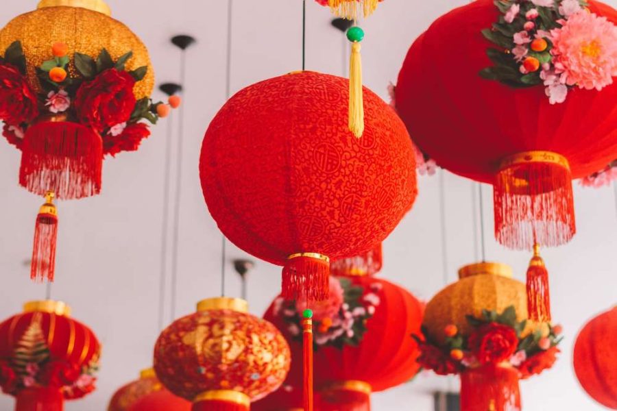 Bright red Chinese Lanterns