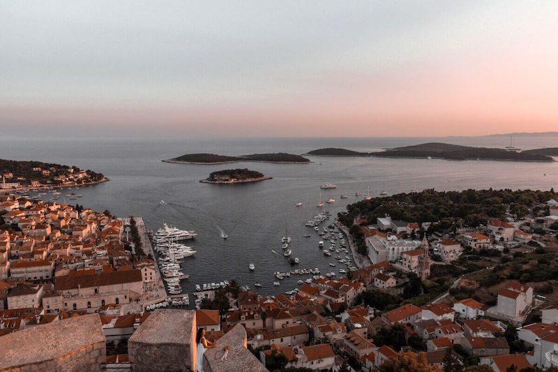 View of Hvar Fortica Fortress, Croatia