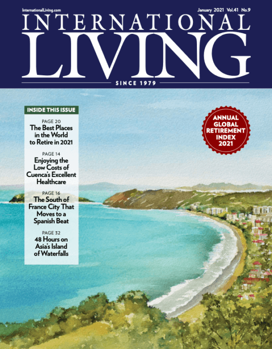 International Living Magazine January 2021 cover