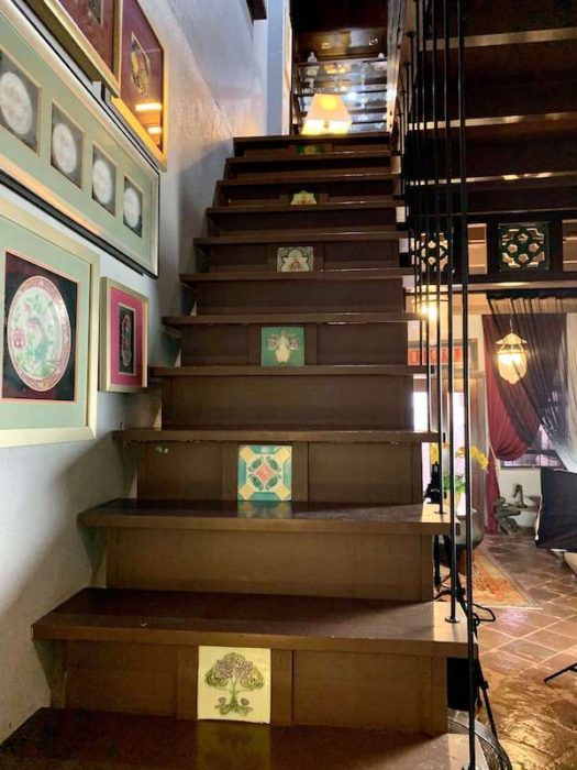 staircase with tiles in them