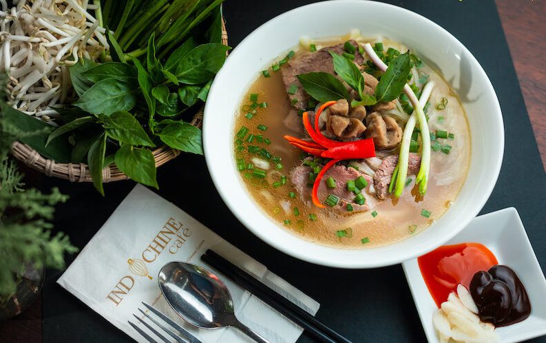 pho soup with chili food delivery Penang