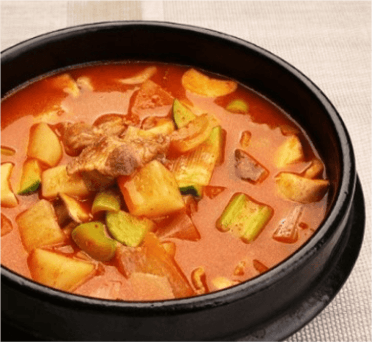 Korean pork stew with chili