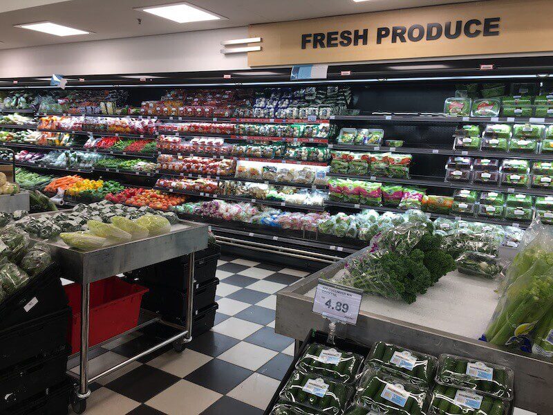 fresh produce section of malaysian supermarket
