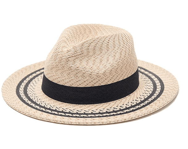 straw fedora with black trim a perfect gift for beach lovers