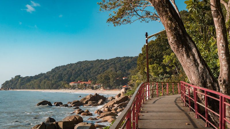 walkway and beach in Malaysia 