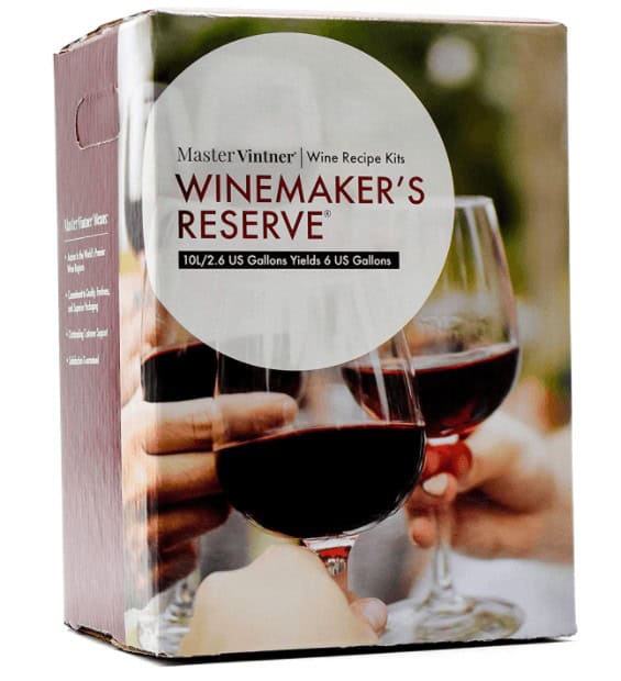 box with Winemakers Reserve how to make wine kit