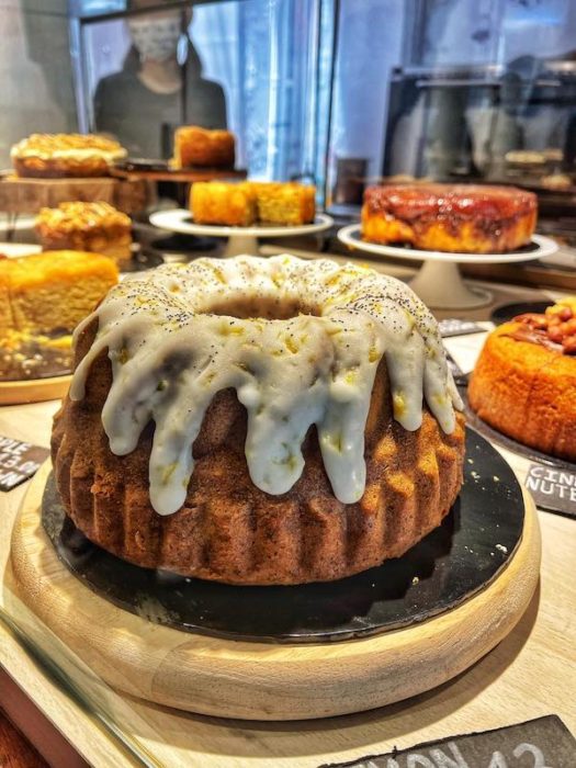 A delicious bundt cake at a cafe in Penang called Rainforest Bakery