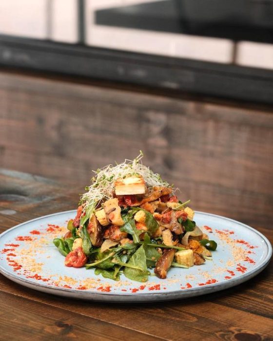 a beautifully plated salad 