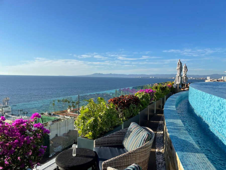 pool and ocean views in Puerto Vallarta