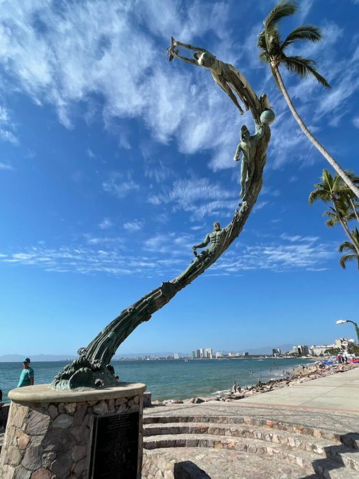 Puerto Valarta sculpture on the Malecon