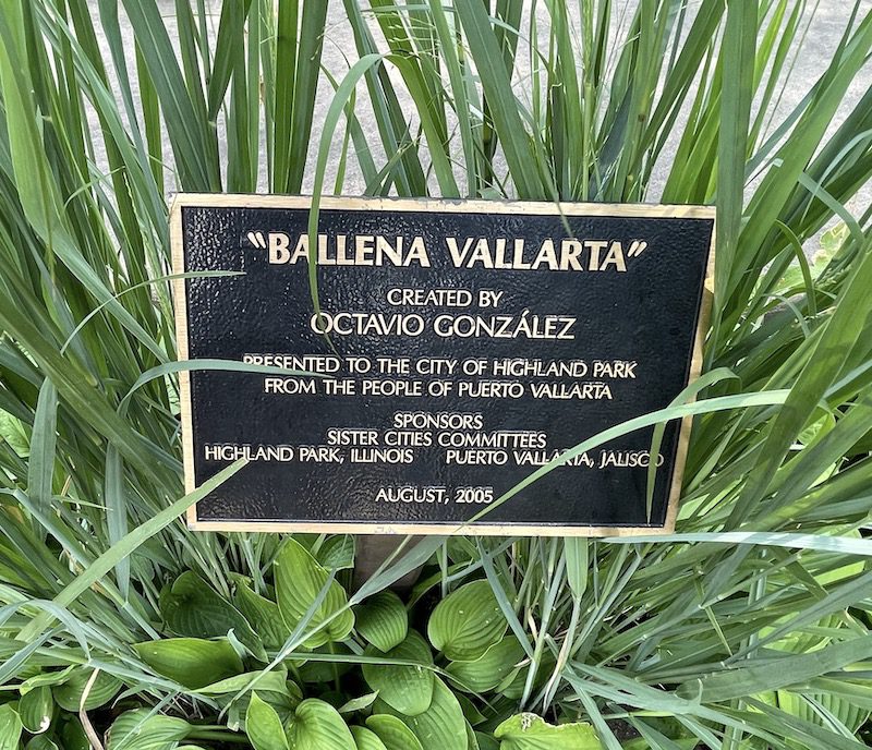 sign about sisters cities of Highland Park and Puerto Vallarta
