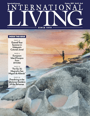 International Living magazine cover page 