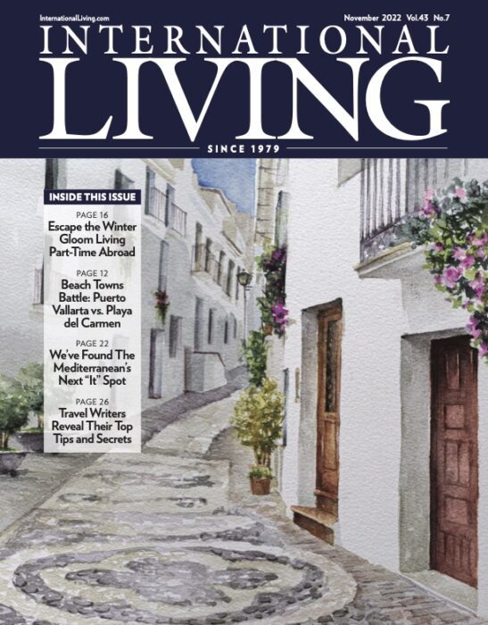 November 2022 cover of International Living Magazine
