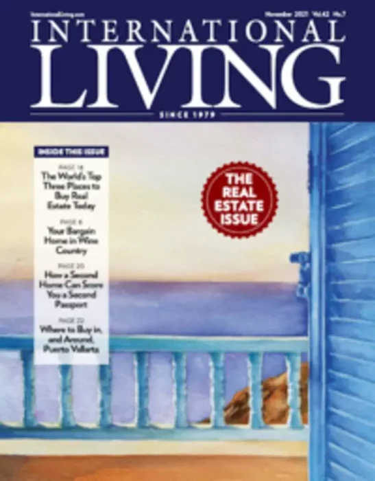 International Living magazine cover page 