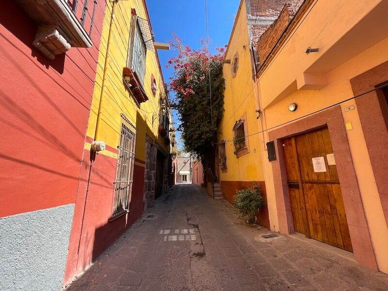 colorful building and street in San Miguel de Allende