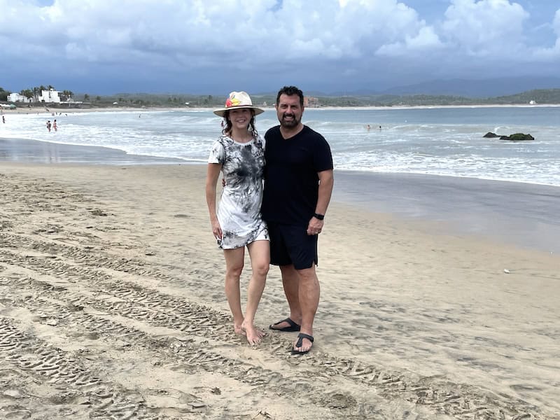 couple on the beach San Patricio (melaque) Mexico