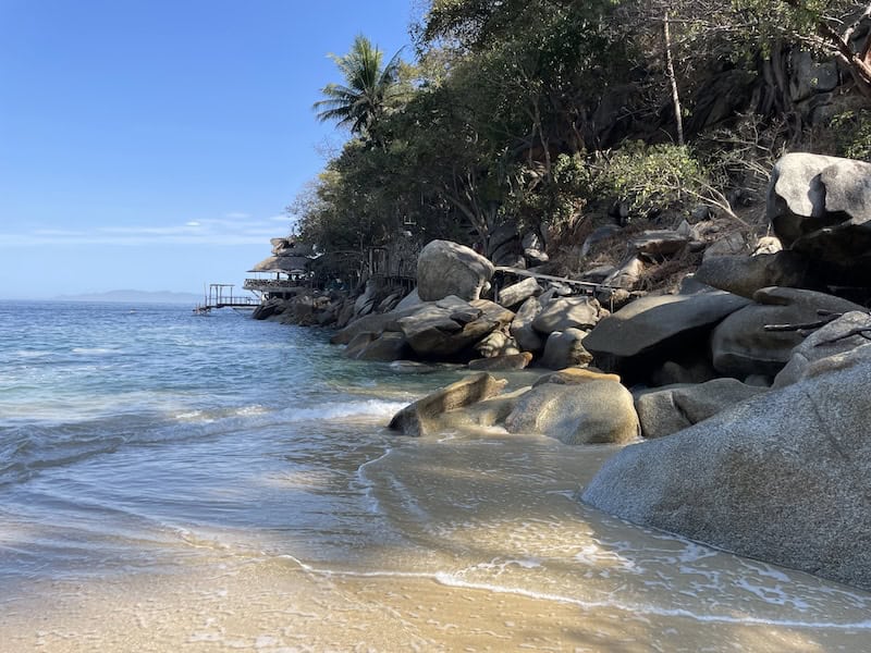 quiet beach in Puerto Vallarta