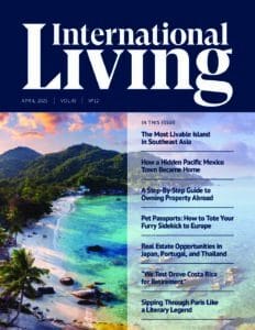 International Living magazine cover page 