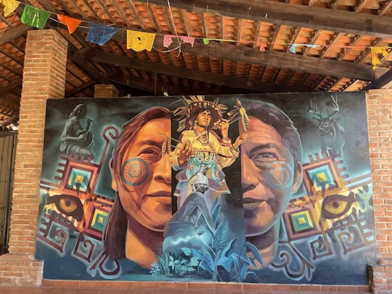 very interesting street art  in San Pancho