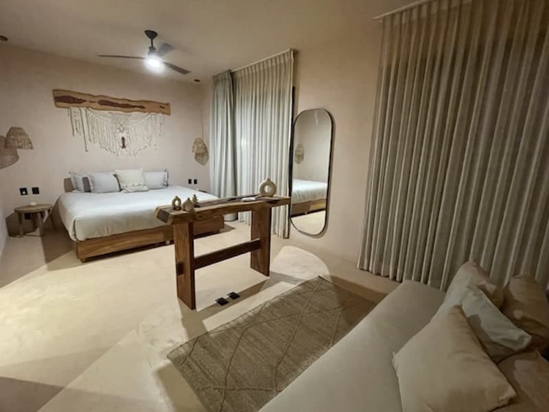 Our spacious hotel room at Marakame san pancho