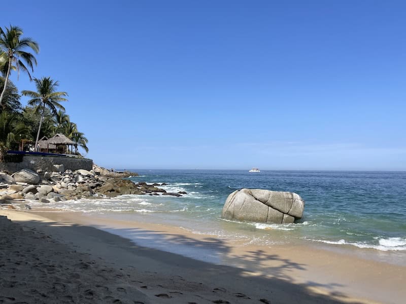 blue sky and beautiful beach in Puerto Vallarta