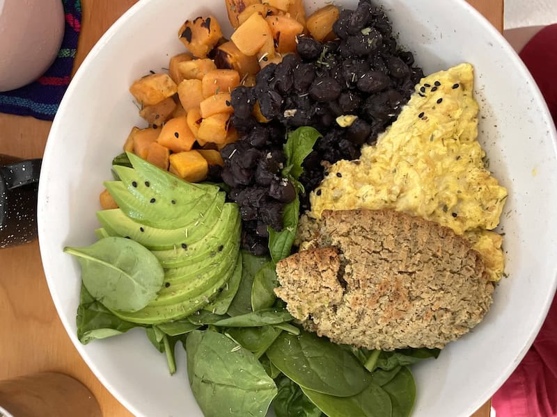 breakfast bowl at Calmate  restaurant in Puerto Vallarta 
