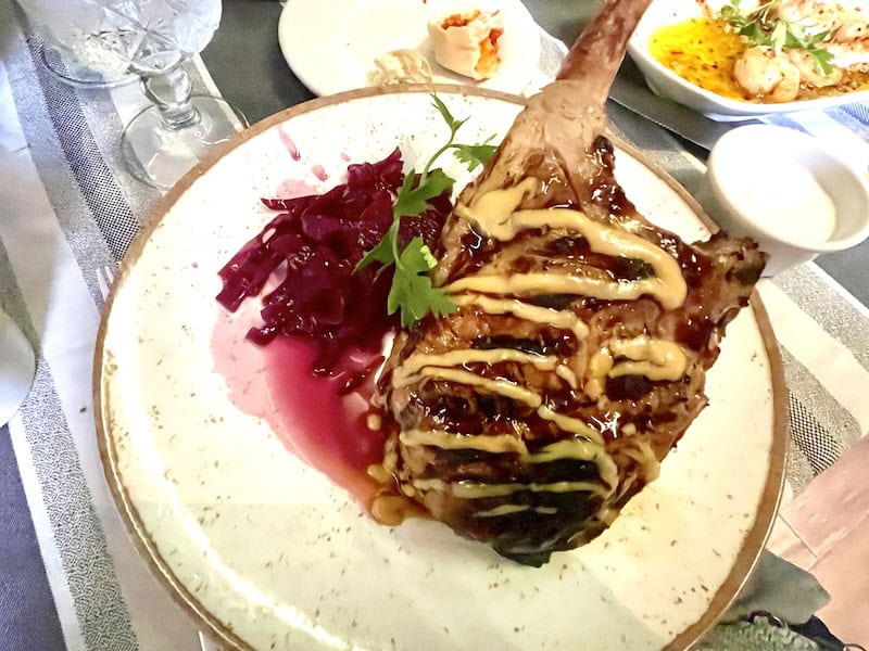 pork chop at bravos in Puerto Vallarta